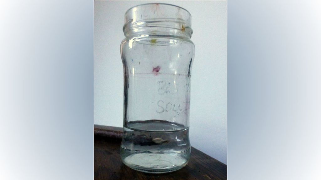 Jar and clean water