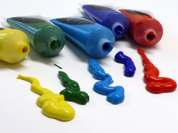 art-supplies-paint squeezed paint tubes