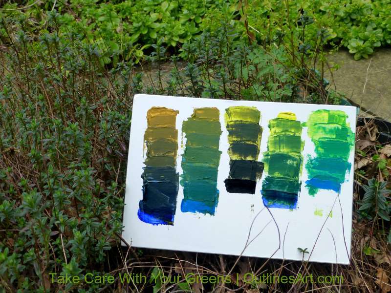 Mixing greens: A look at different combinations with watercolor greens