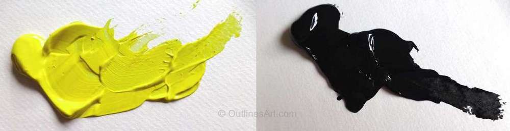 Lemon Yellow and Lamp Black