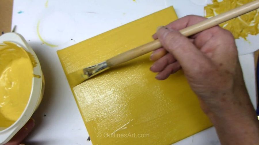 Paint a yellow Background