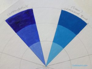 Painted Blue sections for wheel