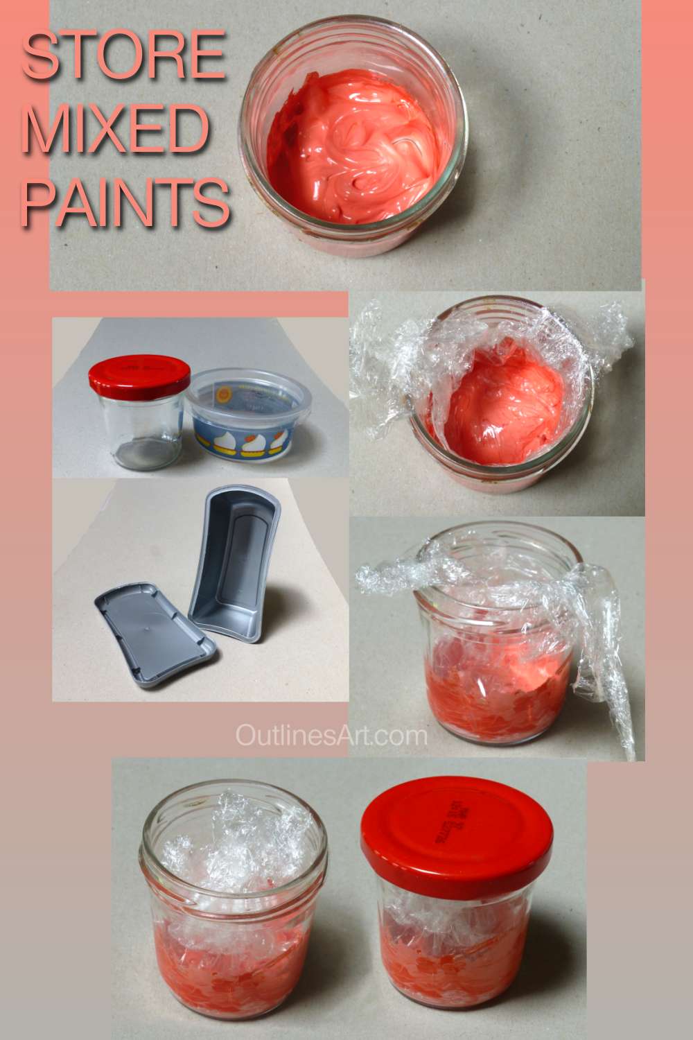 Keeping Mixed Paints for Later Outlines Art Materials