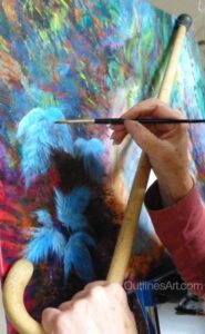 Walking Stick Painting Hand Rest