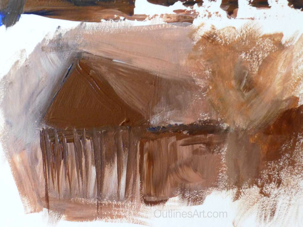 Paint a Barn in Brown and Blue
