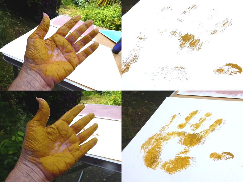 Yellow Ochre handprints