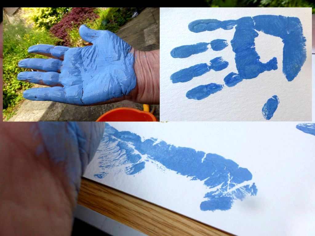 Ultramarine handprints