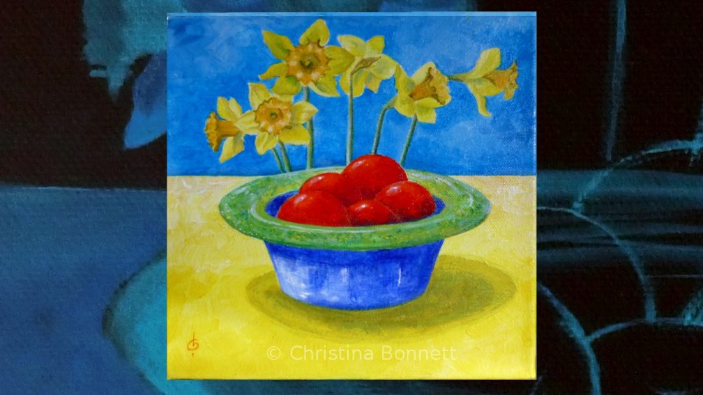 Painting of Tomatoes with Daffs